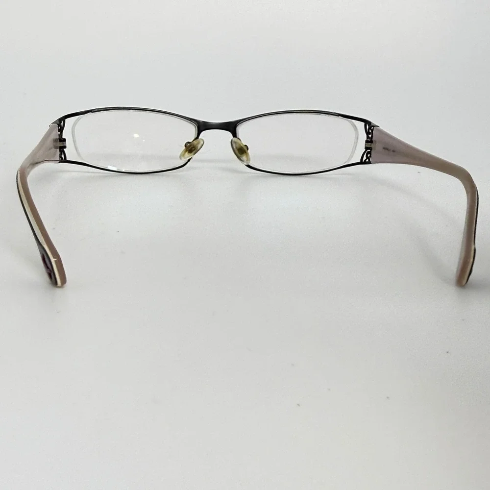 Koali 6467K Brown Pink Rectangular Filigree Eyeglasses Frames 52-16 France 21488